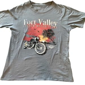 Cotton On Top Grey With Graphic and. Fort Valley Custom Motorcycles On Front XS